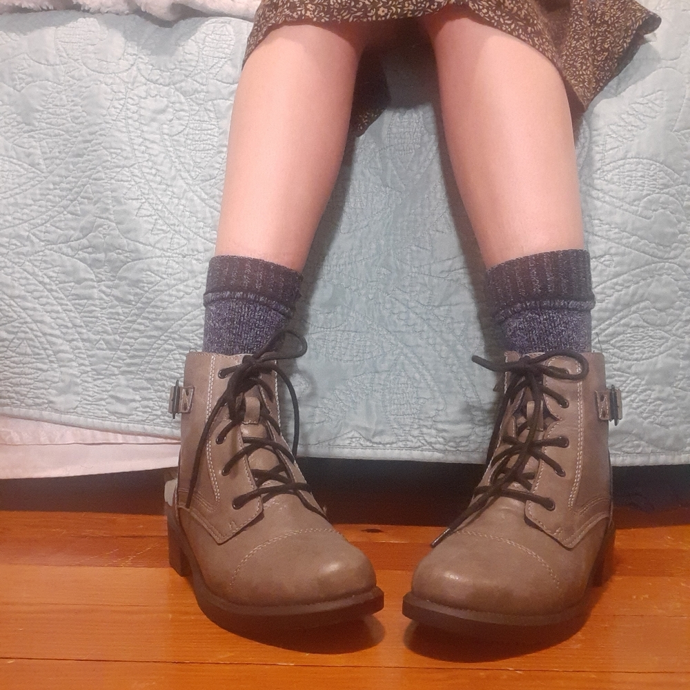 Madden Girl Grey Ankle Boots
